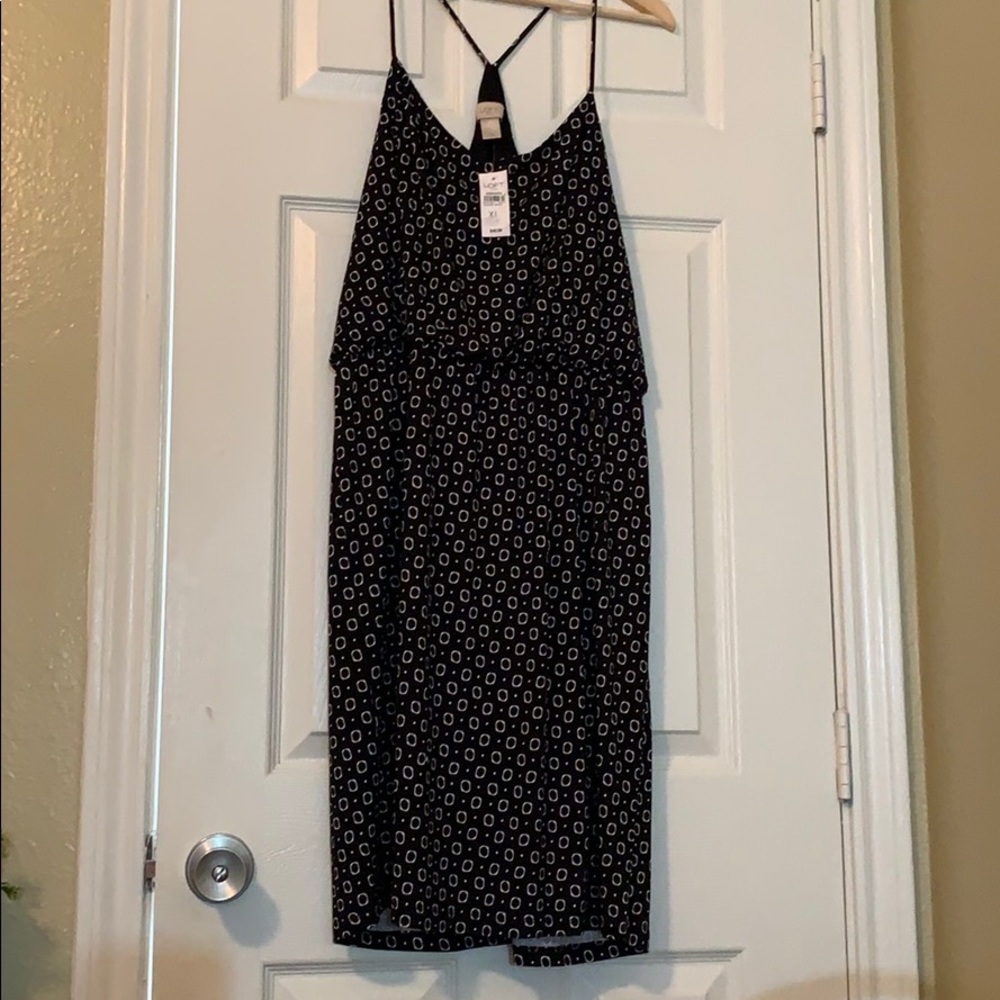 Loft Outlet Black Dot Dress